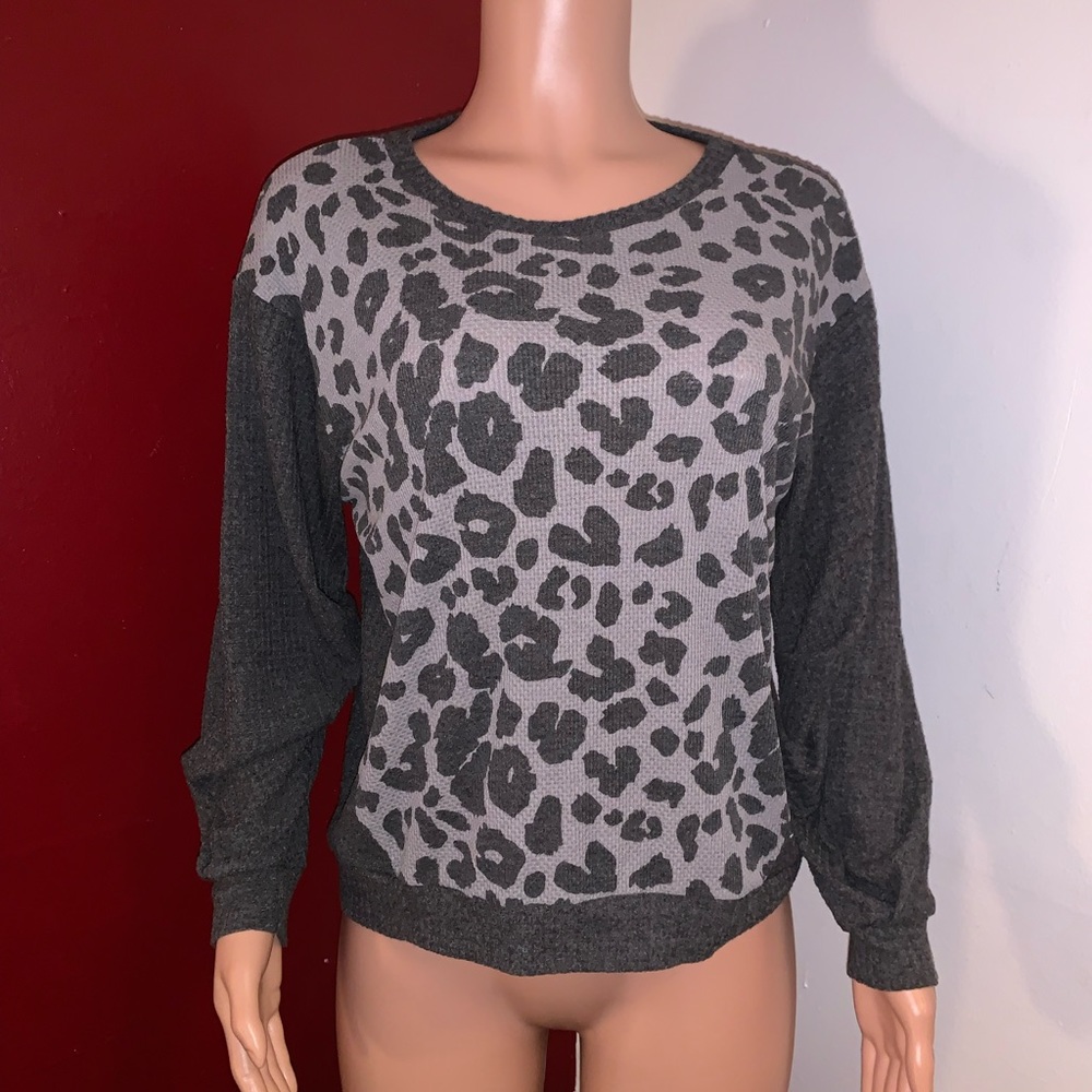 Women’s GeeGee Leopard Waffle Knit Top